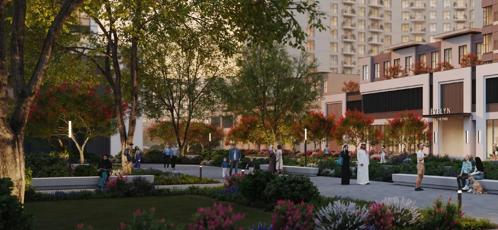 Evelyn on the Park, Town Square · render 3