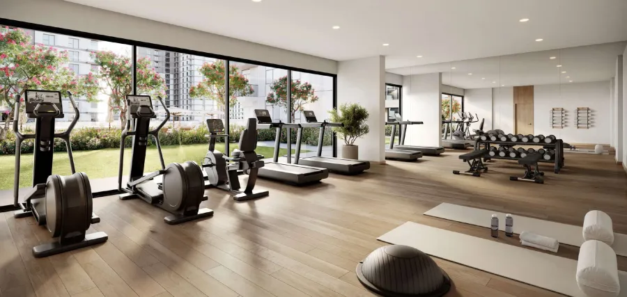 Gym at Evelyn on the Park.