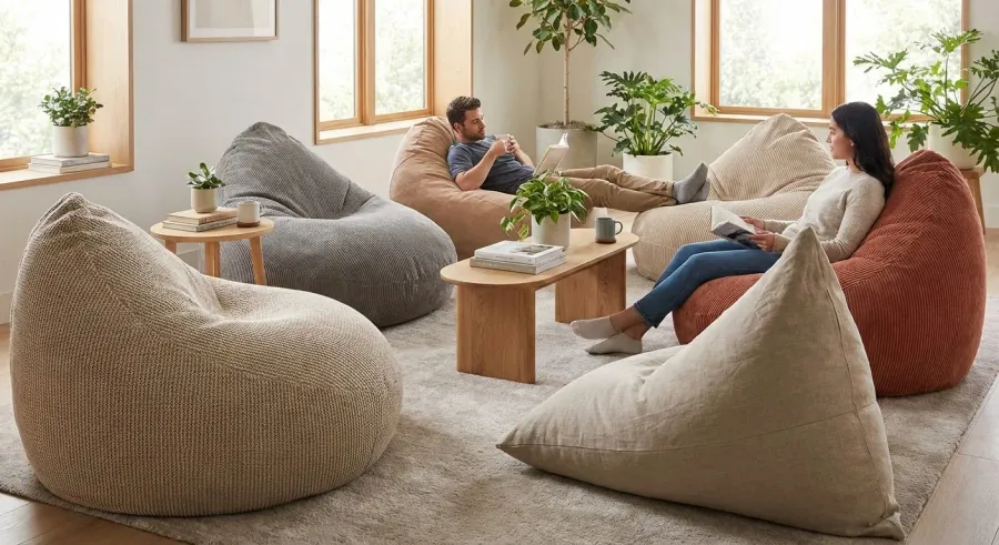 Bean Bag Seating Area at Sea Cliff by Imtiaz.
