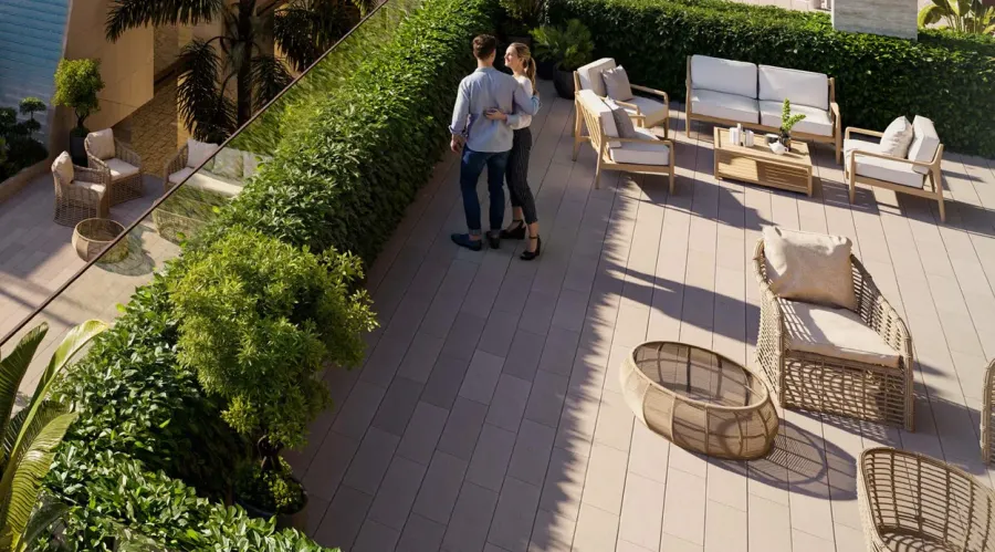 Outdoor Sitting with Fire Pit at Sea Cliff by Imtiaz.