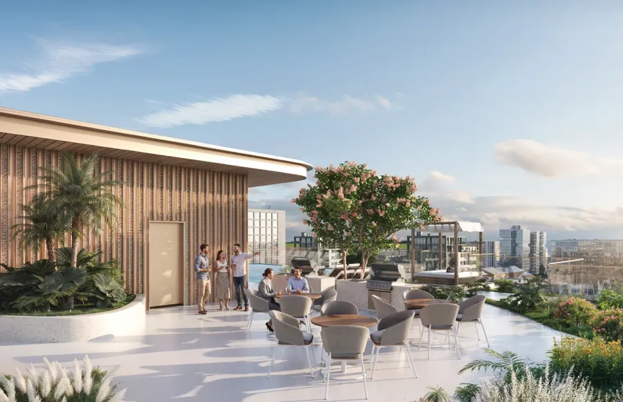 Rooftop BBQ Area at 113 Residences by Iman.