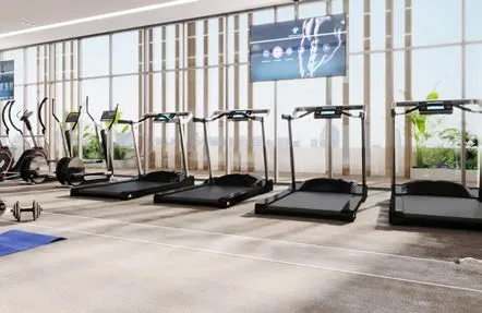 Gymnasium at Perla 1 at the Bay.