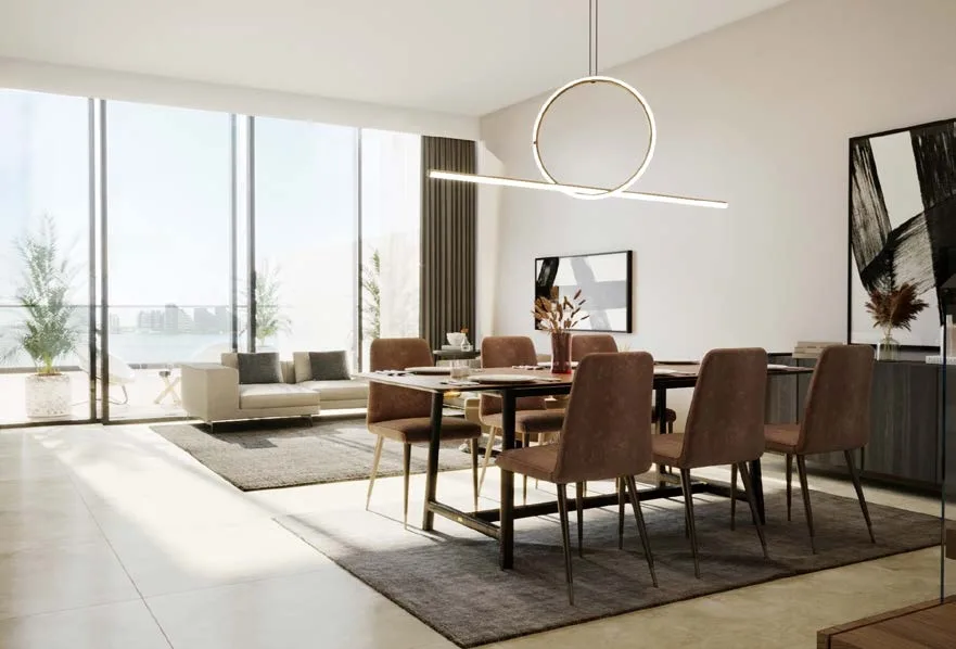 Interior render at Perla 1 at the Bay.