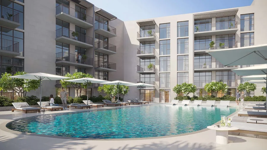 Pool Deck With Sun Loungers at IR1DIAN Park 2.