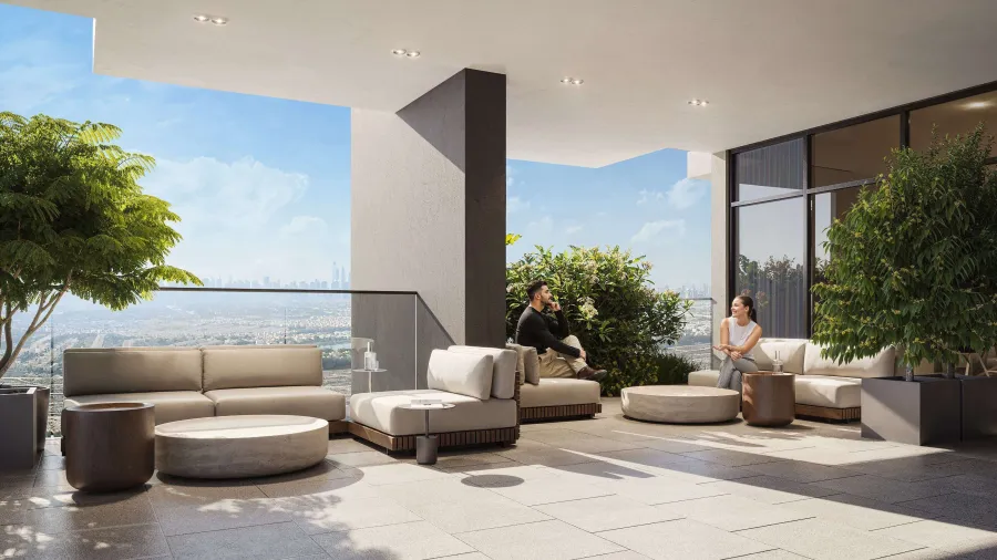 Outdoor Lounge at ELAR1S Rise.