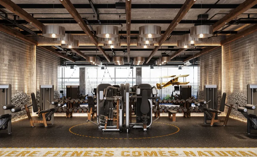 Indoor Gym at Raw District Phase 2.