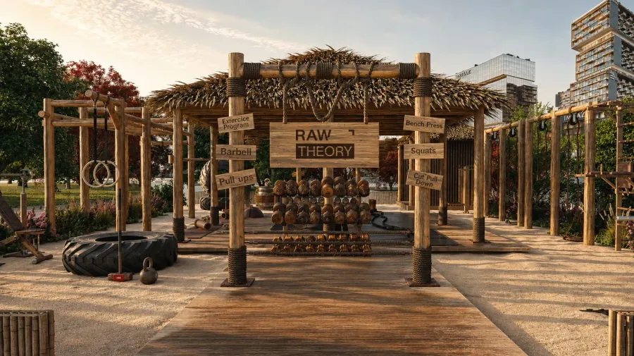 Outdoor Gym at Raw District Phase 2.