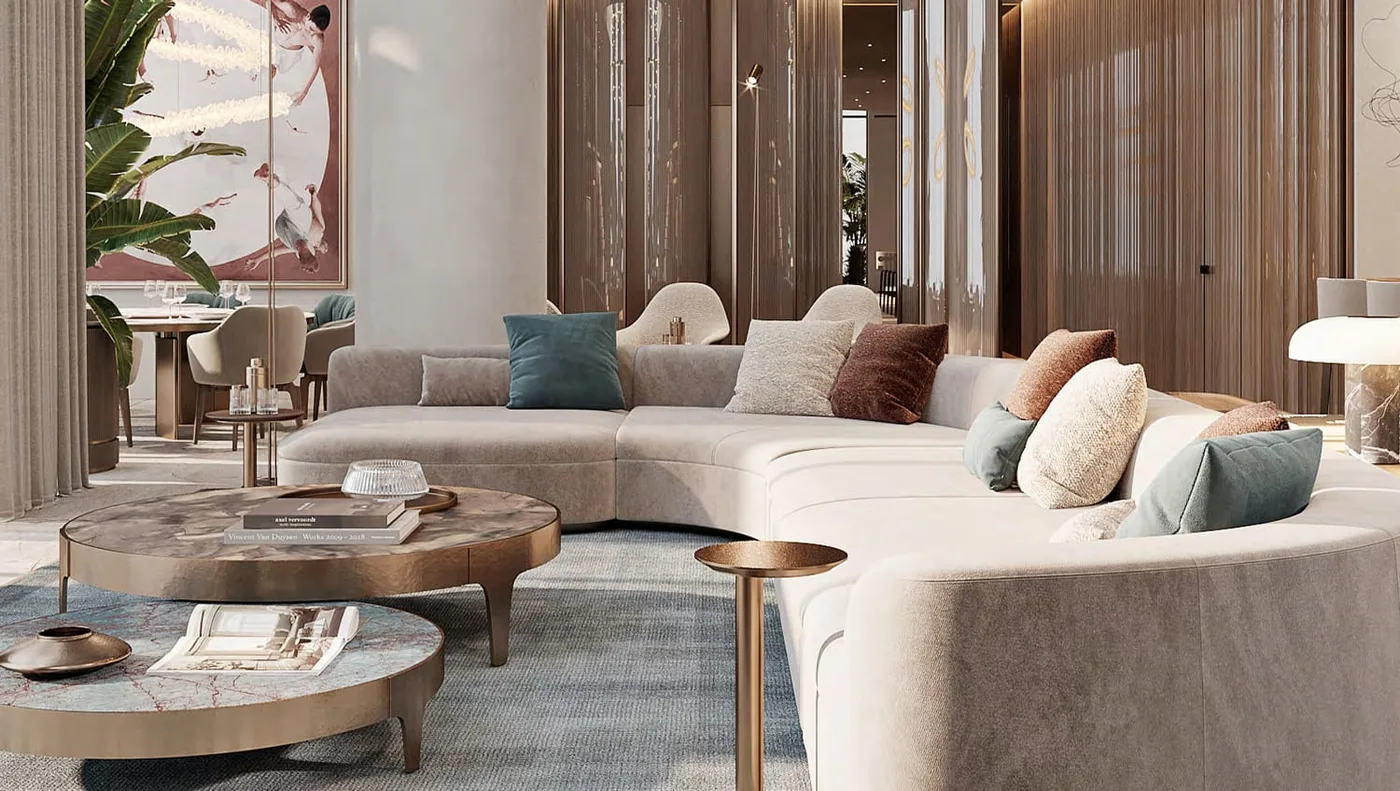 Interior render at Orla Infinity Dorchester Collection.