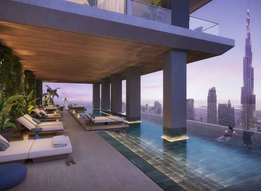 Sky Lounge Swimming Pool at Rixos Residences.