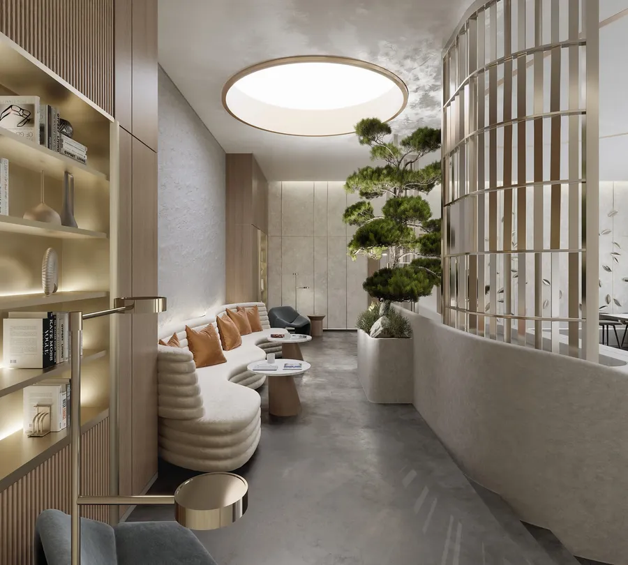 Lobby For Working, Lounging And Reading at The Crestmark.