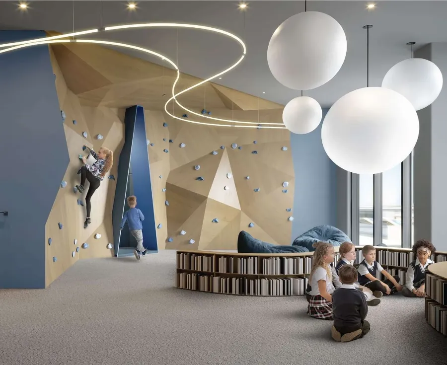 Kids Area With A Climbing Wall at Ozone 1.