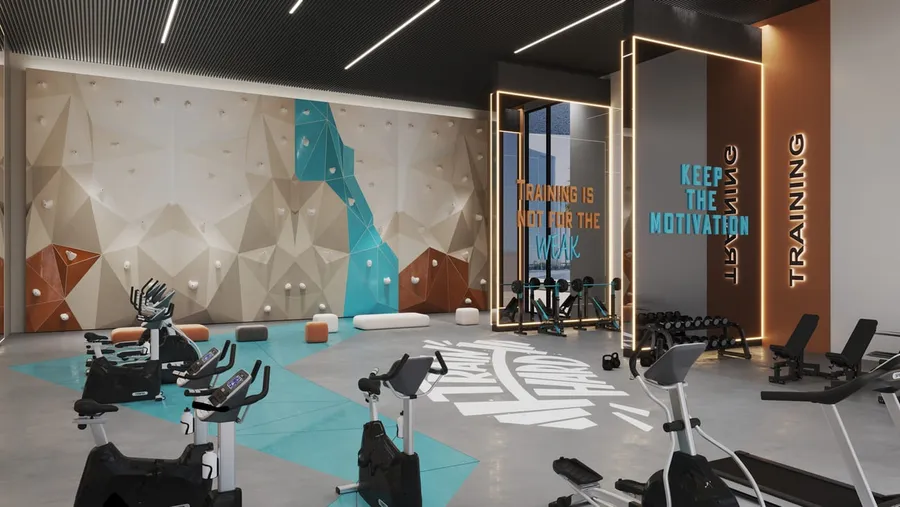 Indoor Gym at Rome by Samana Developers.