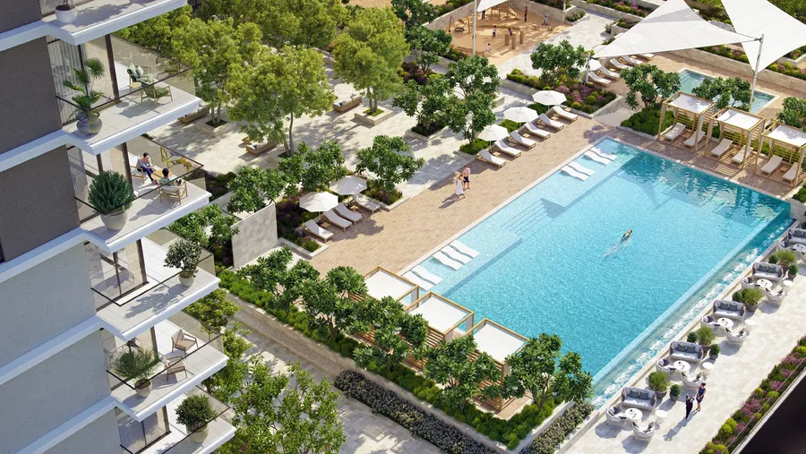 Infinity Pool & Pool Deck at Parkside Hills .