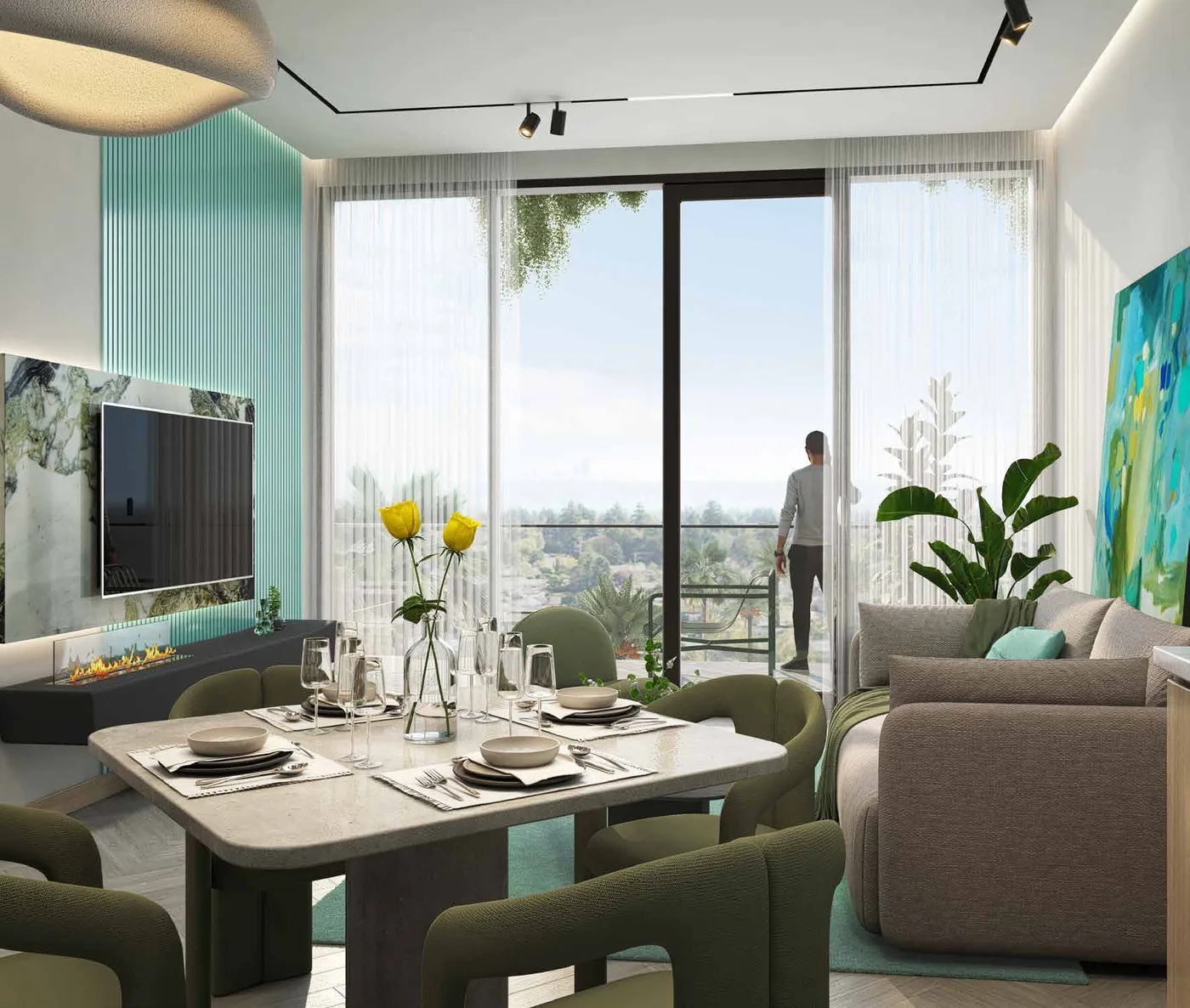 Interior render at Evergreens.