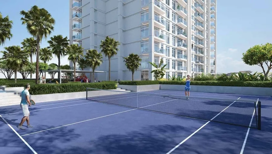 Tennis Court at Bluewaters Bay.