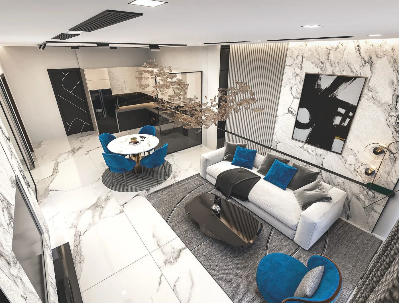 Interior render at Elitz 3.