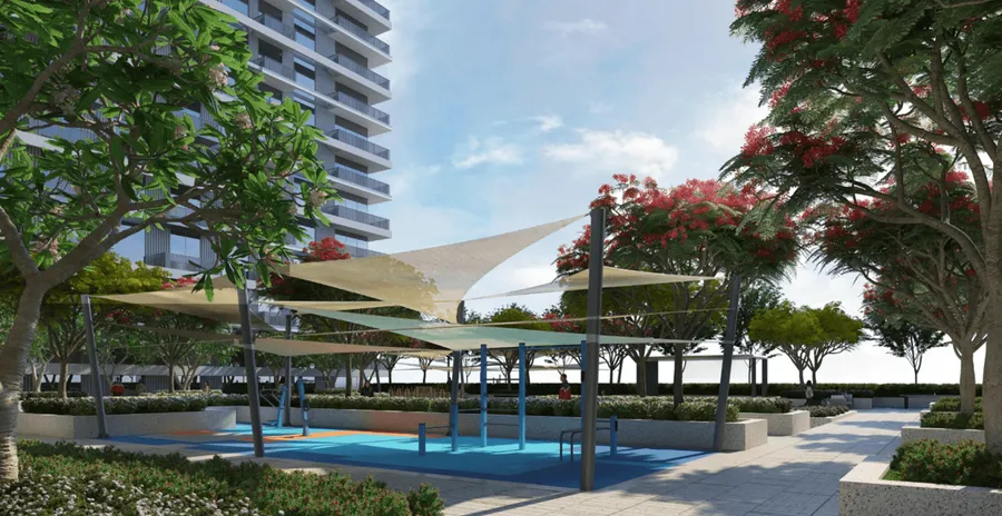 Flexible Lawn Area And Bbq Unit at Palace Residences Dubai Hills Estate.