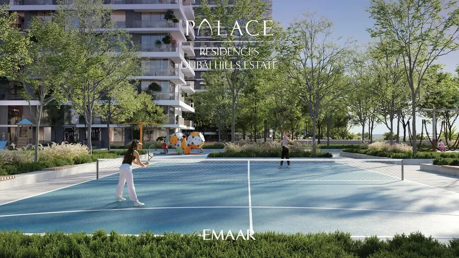Tennis Court at Palace Residences Dubai Hills Estate.