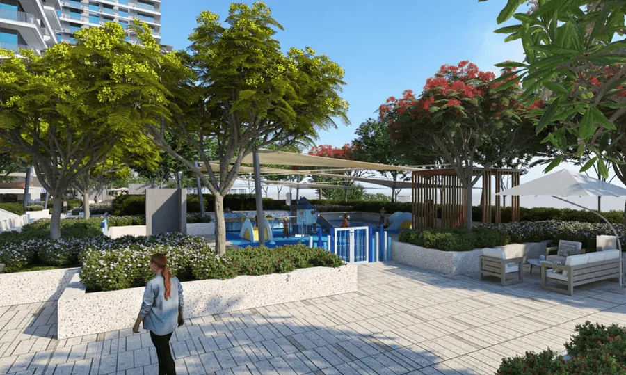 Kid'S Splash Pad at Palace Residences Dubai Hills Estate.