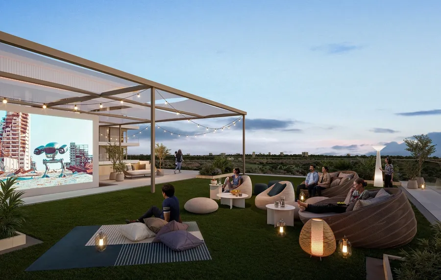 Outdoor Rooftop Cinema at Vida Residences Club Point.