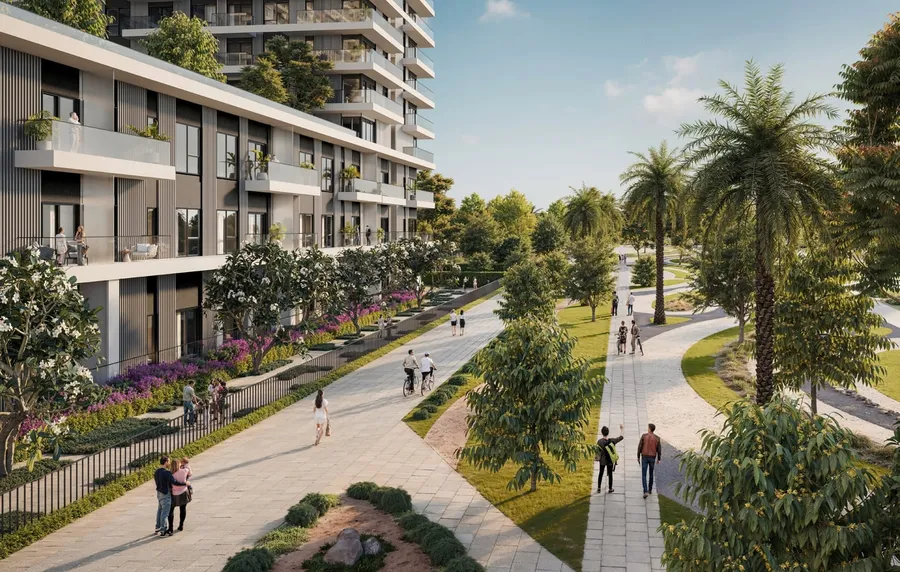 Landscaped Gardens at Vida Residences Club Point.