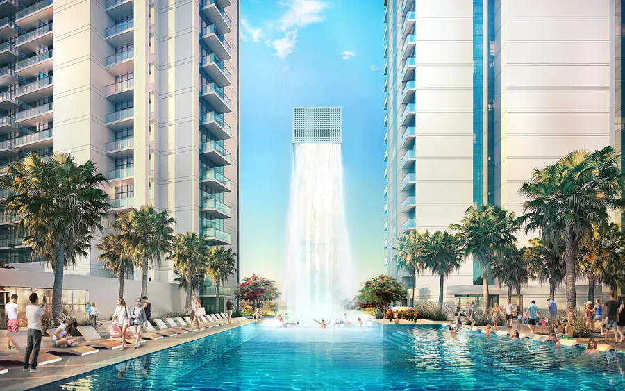 Two Temperature Controlled Swimming Pools at Damac Hills - Golf Gate 2.
