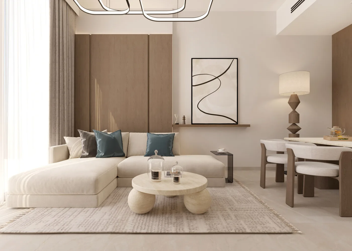Interior render at Lilian Residences.