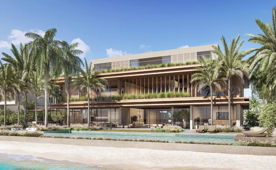 Private Beach at Palm Jebel Ali Villas.