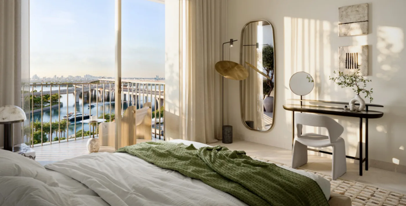 Interior render at Address Residences Dubai Creek Harbour.