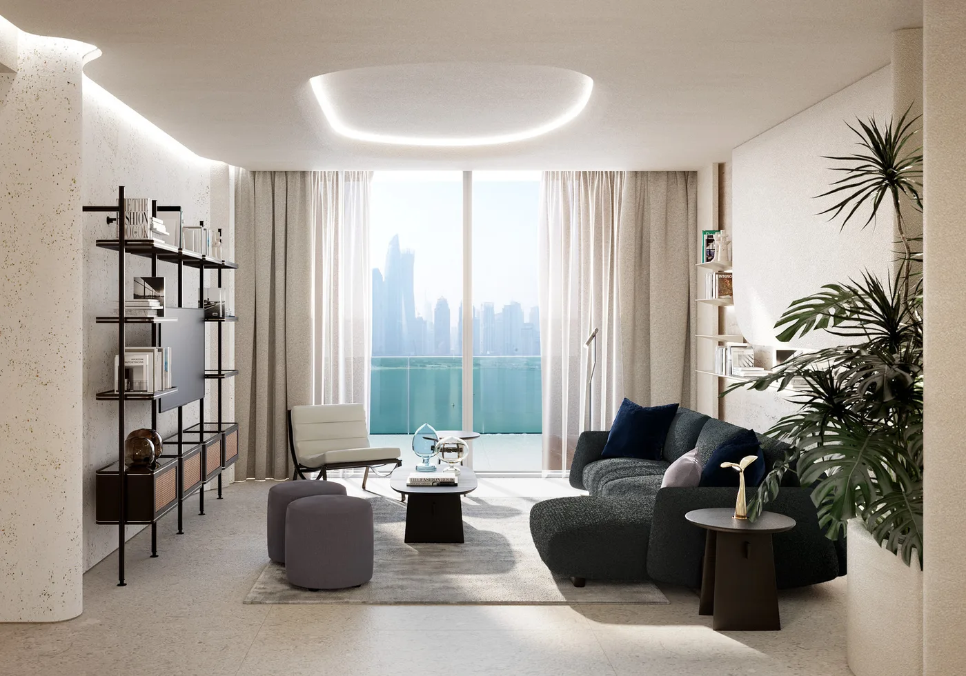 Interior render at Natuzzi Harmony.