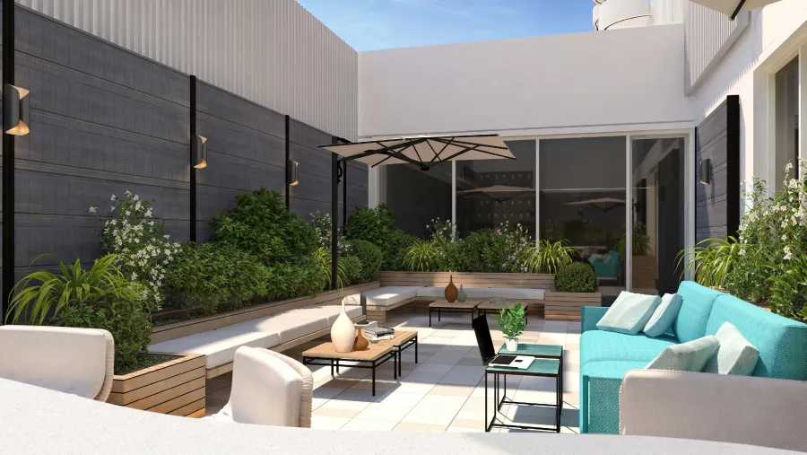 Terrace at Flora Bay Residences.