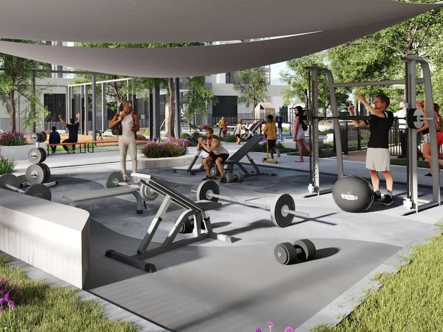 Outdoor Gymnasium at Beachfront Gates.