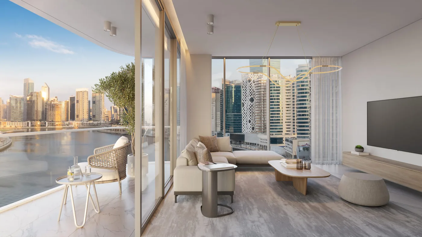 Interior render at DG1 Living.