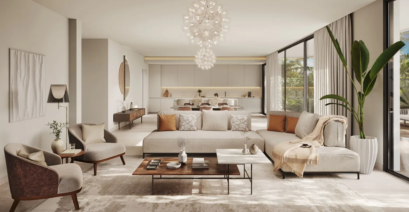 Interior render at Opal Gardens .