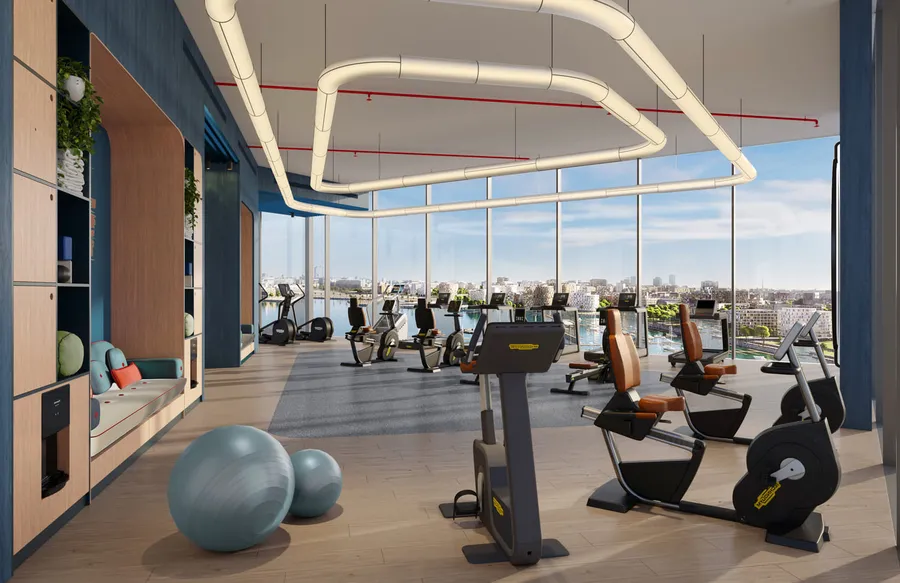 Indoor Cardio Gym at Nautica Towers.