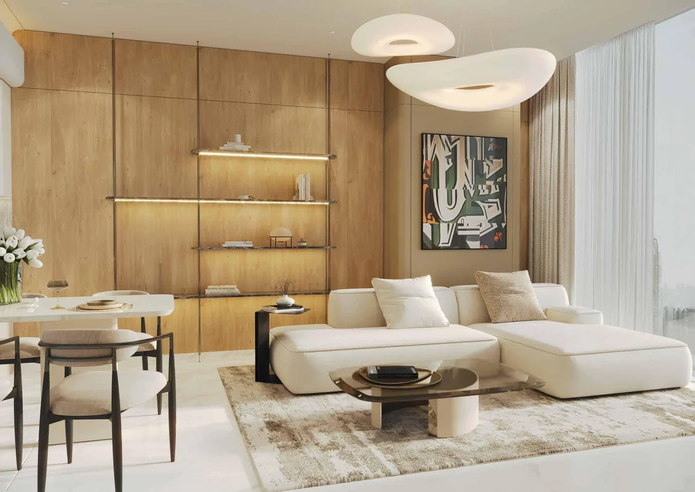 Interior render at Wellington Ocean.