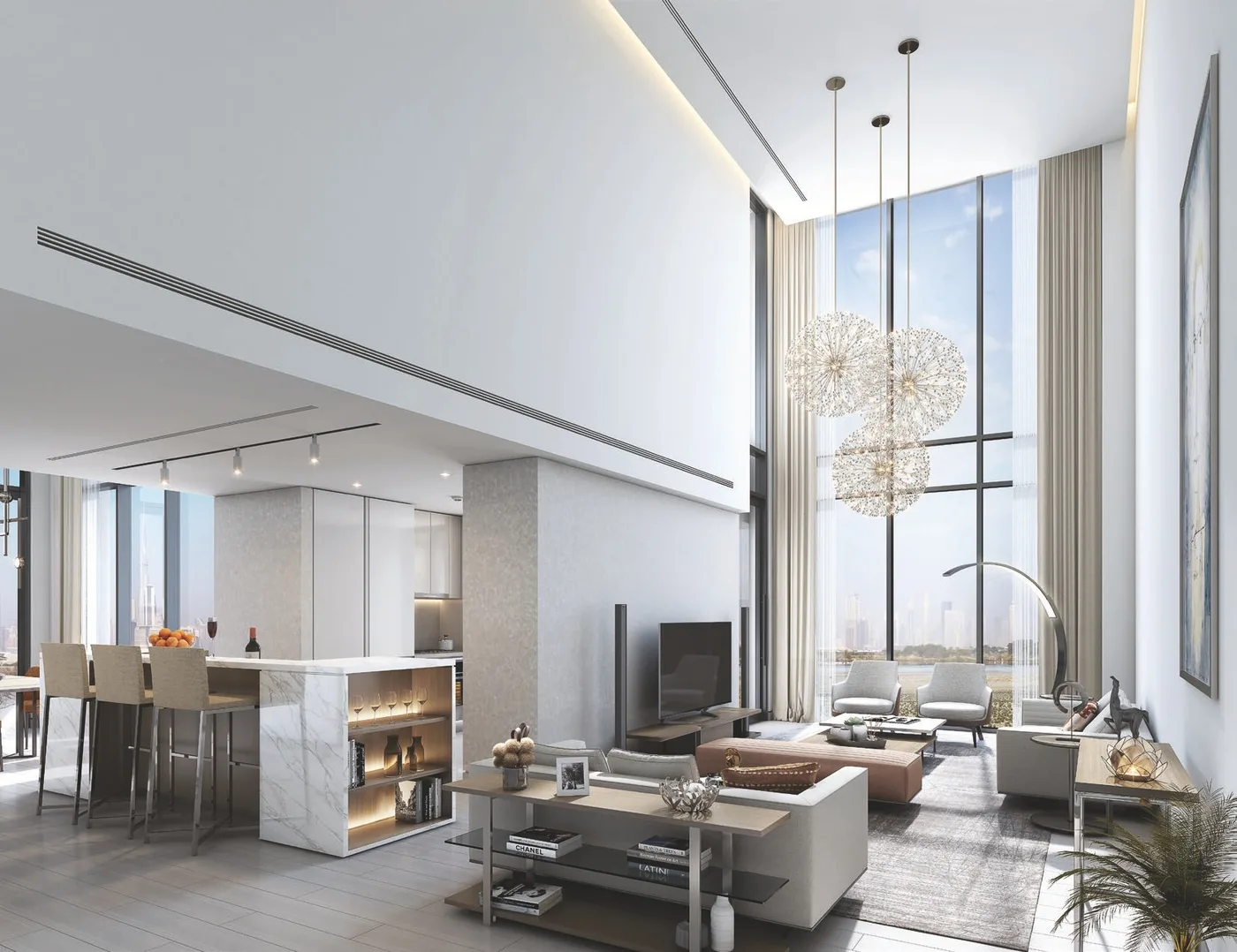 Interior render at Waves Opulence.