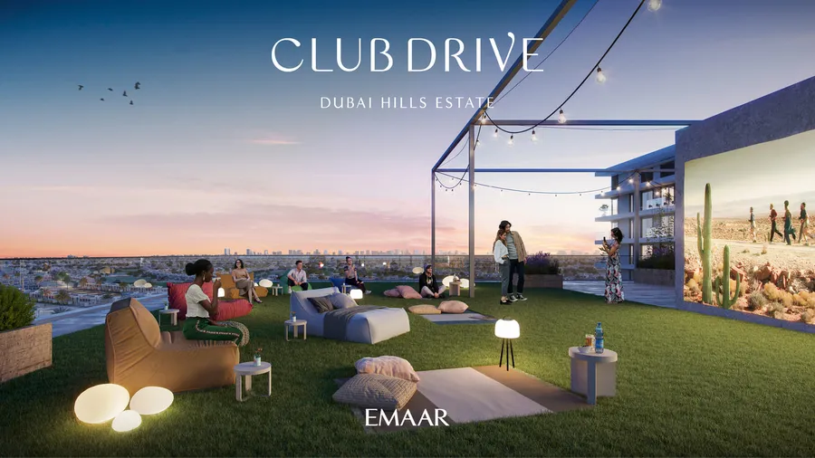 Landscaped Podium Deck at Club Drive.