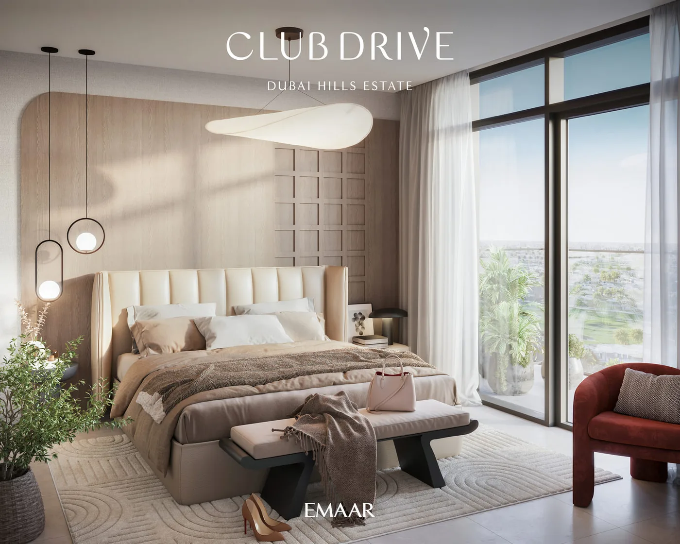 Interior render at Club Drive.