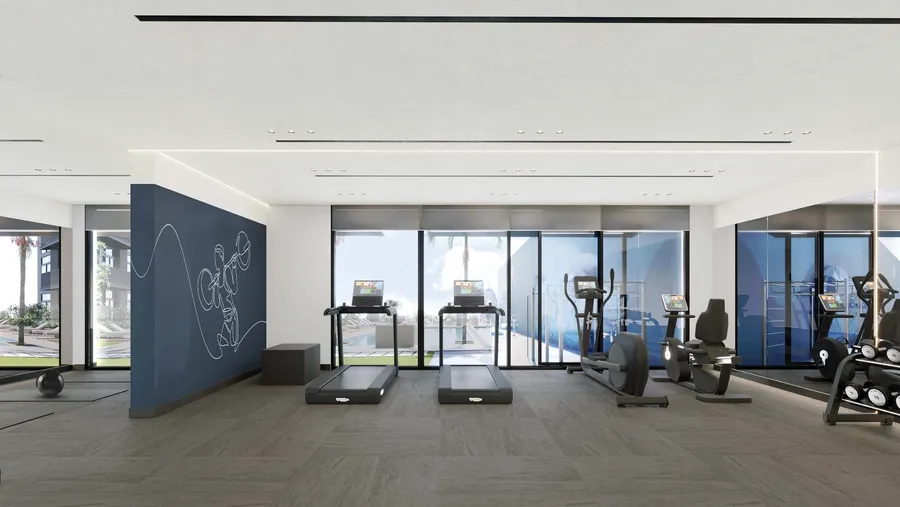 Indoor Fitness Studio at Belmont Residences.