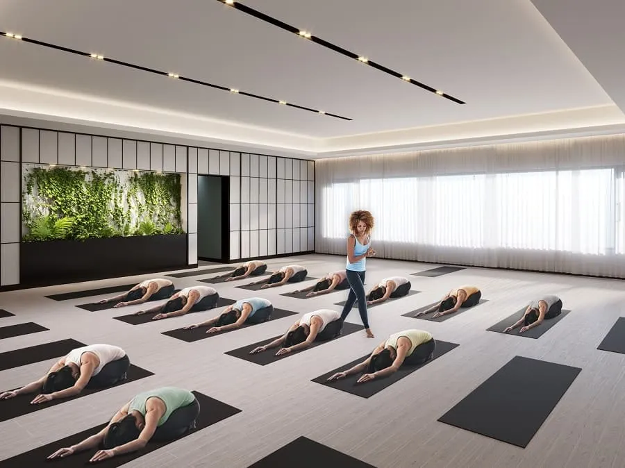 Yoga Area at Belmont Residences.