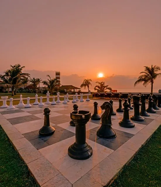 Giant Chess Play Area at Bianca.