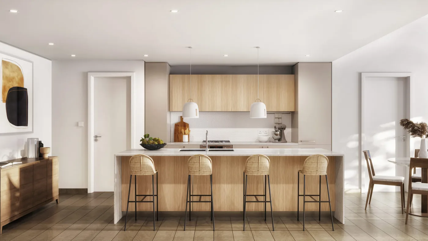Interior render at The Portman.
