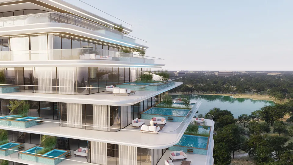 Samana Golf Views, Dubai Sports City · render 3