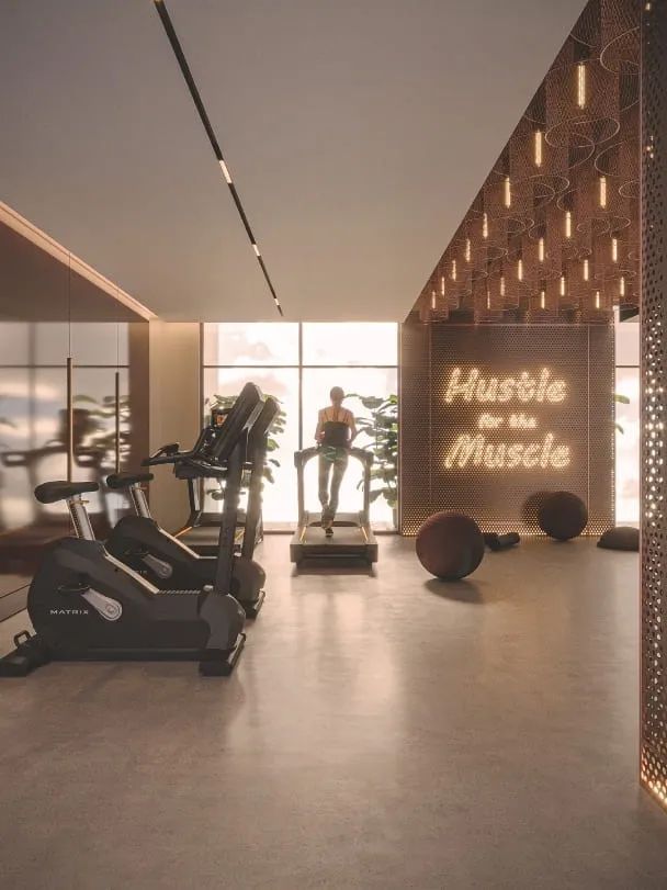 Fully Equipped Gym at Luxor Tower.