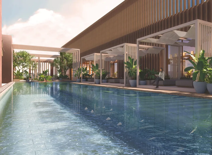 Rooftop Pool at Luxor Tower.