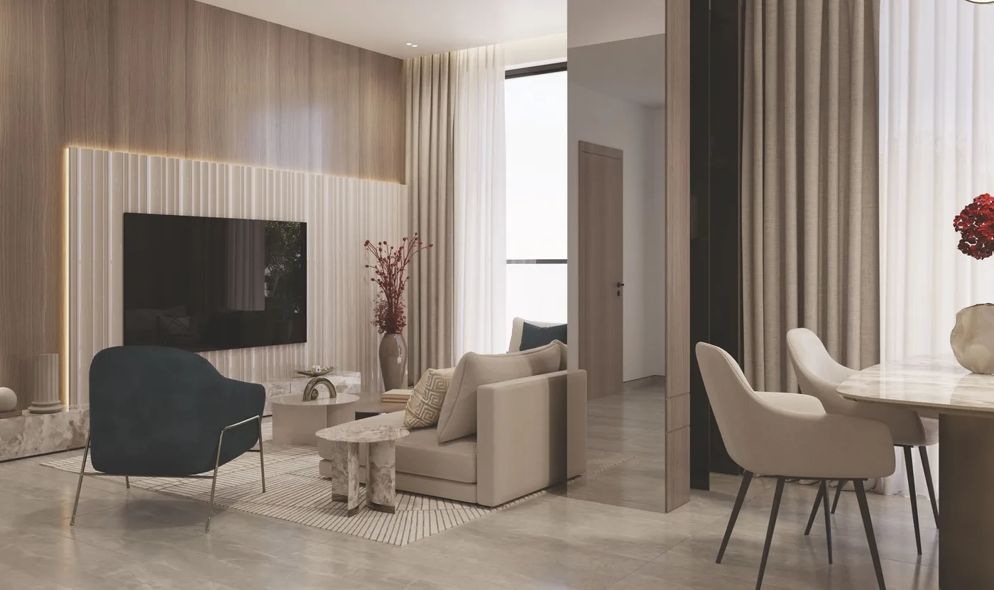 Interior render at Samana California Phase 2.