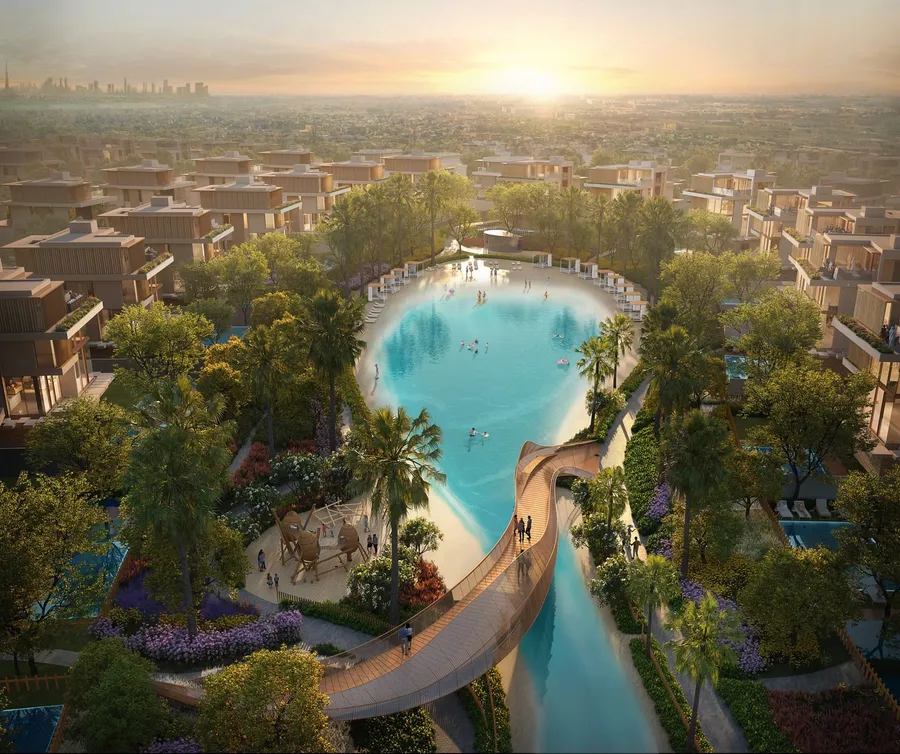 Lagoon at Nad Al Sheba Garden Phase 4.