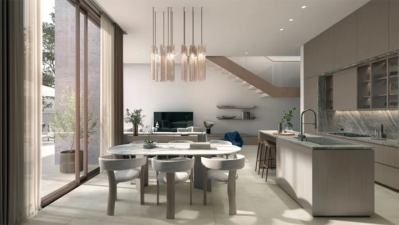 Interior render at Nad Al Sheba Garden Phase 4.