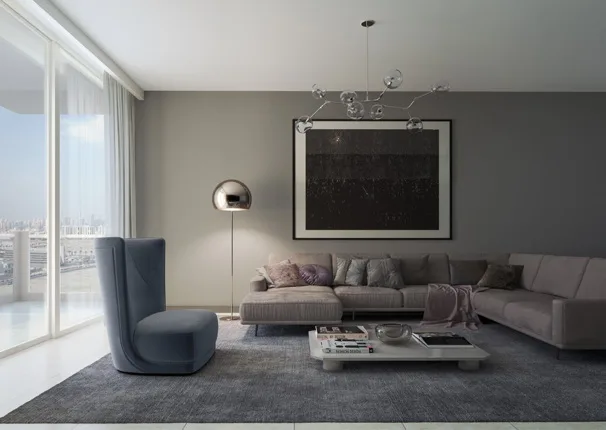 Interior render at Azizi Zain.
